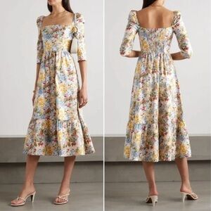 Reformation Cyprus Floral Midi Dress Countryside Size 8